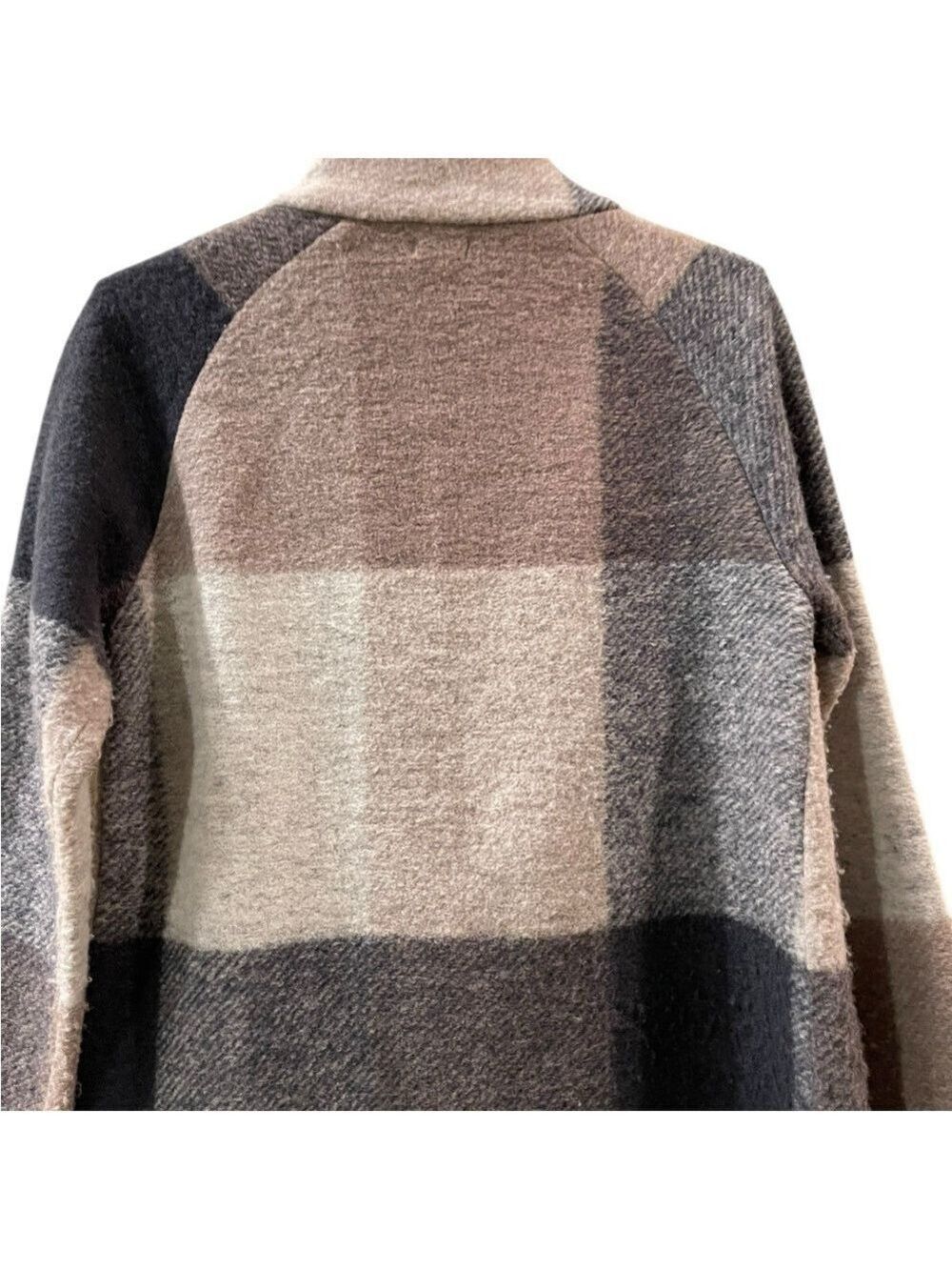 Paraphrase Women's Plaid Wool Blend Overcoat Multicolor Jacket Size: Small - Picture 8 of 11